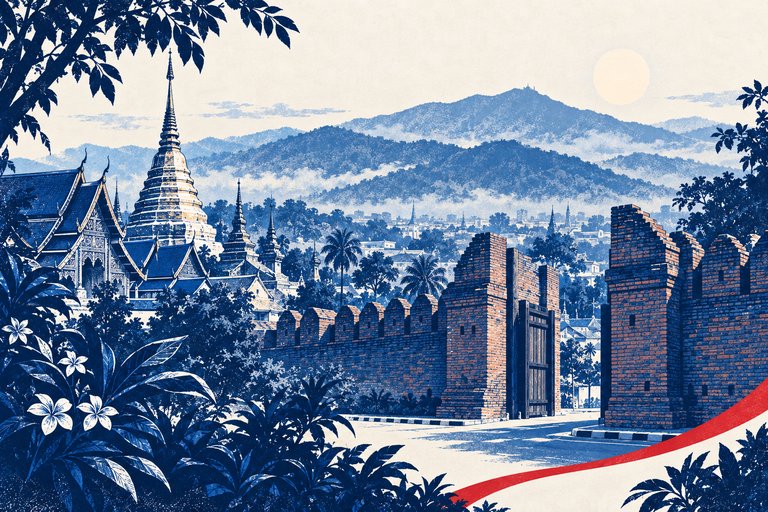 Chiang Mai, Thailand — original destination illustration