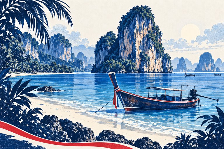 Krabi, Thailand — original destination illustration