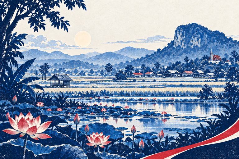 Nong Bua Lamphu, Thailand — original destination illustration