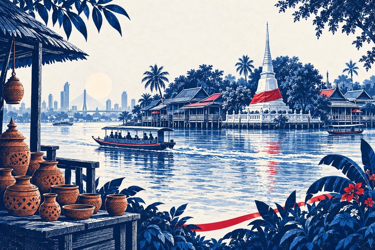 Nonthaburi, Thailand — original destination illustration