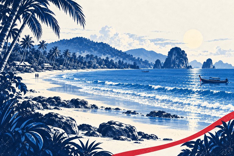 Phang Nga, Thailand — original destination illustration