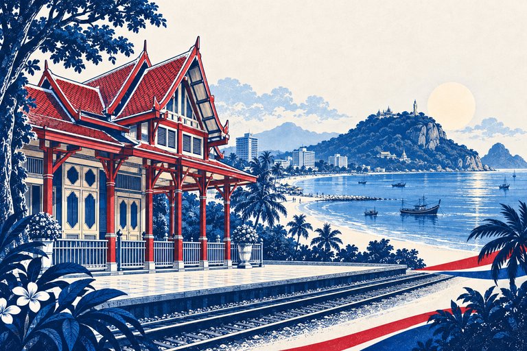 Prachuap Khiri Khan, Thailand — original destination illustration