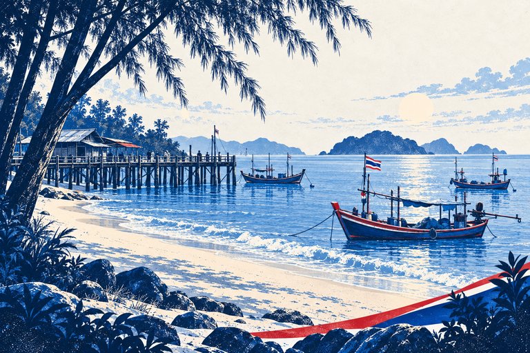 Rayong, Thailand — original destination illustration