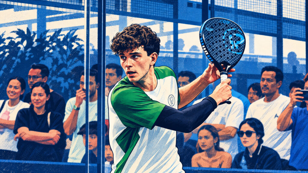 Editorial illustration adapted from an original photograph: FIP Bronze Jakarta 2026 — tournament photograph.