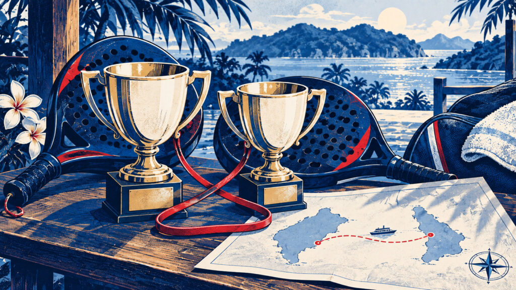 Editorial illustration for Gallardo and Pérez Complete an Island Double as Caiano Claims His First Title